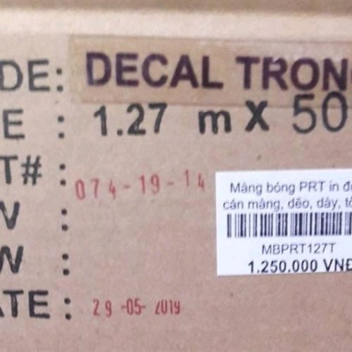 Màng mờ PRT in khổ 1,27m dài 50m - Cây