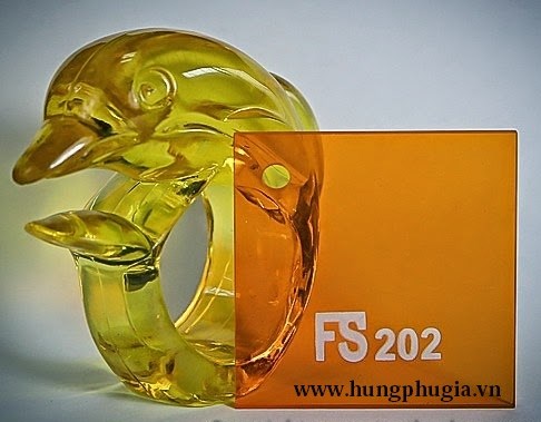 Mica FS 202 màu trong cam 2ly - Tấm