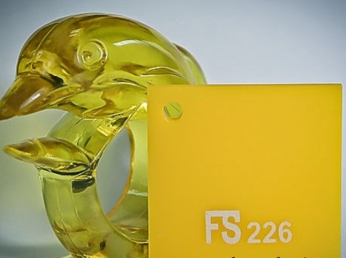 Mica FS 226 màu vàng chùa 3ly - Tấm