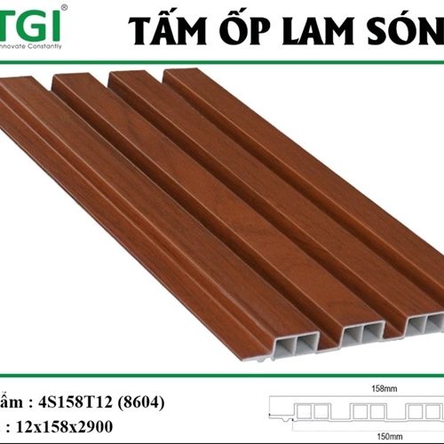 Lam 4 sóng thấp TGI màu 8604 KT: 158(R) x 12(C) x 2900(D)mm 4S169T12 - Tấm