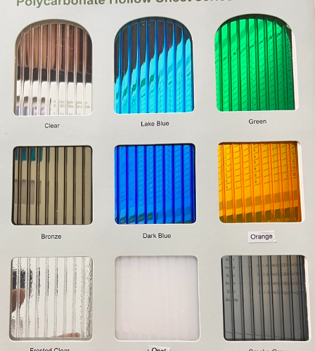 Tấm lợp rổng 5ly màu trong KT: 2,1m x 5,8m - Tấm