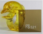 Mica FS 521 màu trong nâu 3ly - Tấm