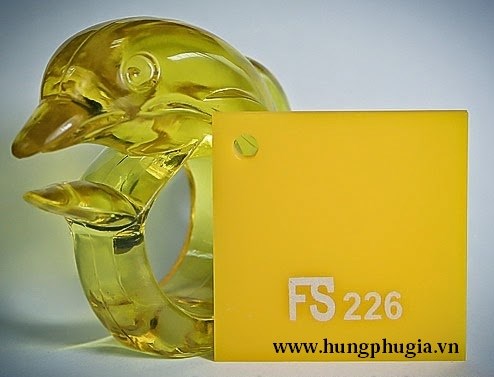 Mica FS 226 màu vàng chùa 2ly - Tấm