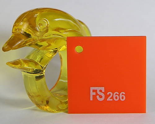 Mica FS 266 màu cam 2ly - Tấm